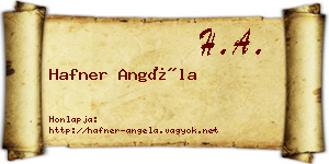 Hafner Angéla névjegykártya